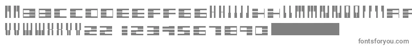 フォントPianofonte – 白い背景に灰色の文字