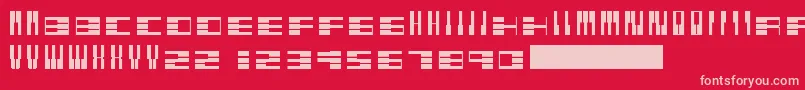 Pianofonte Font – Pink Fonts on Red Background