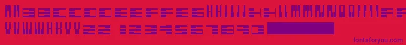 Pianofonte Font – Purple Fonts on Red Background