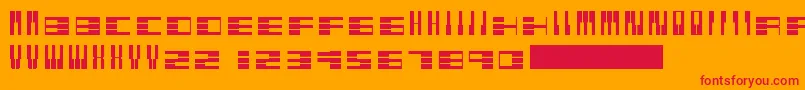 Pianofonte Font – Red Fonts on Orange Background