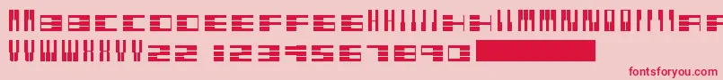 Pianofonte Font – Red Fonts on Pink Background