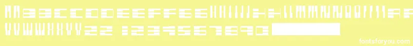 Pianofonte Font – White Fonts on Yellow Background