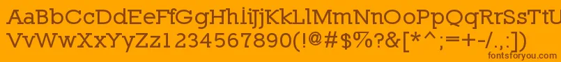 NillandSmallcapsBold Font – Brown Fonts on Orange Background