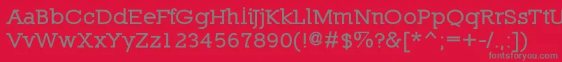 NillandSmallcapsBold Font – Gray Fonts on Red Background