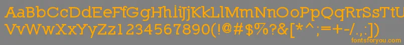 NillandSmallcapsBold Font – Orange Fonts on Gray Background