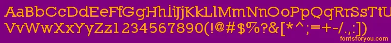 NillandSmallcapsBold Font – Orange Fonts on Purple Background