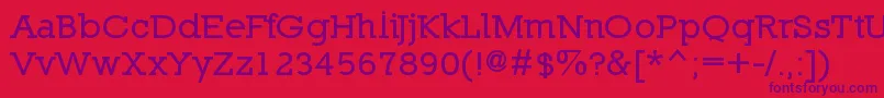 NillandSmallcapsBold Font – Purple Fonts on Red Background