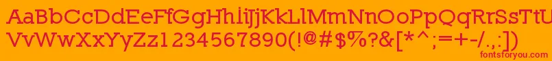 NillandSmallcapsBold Font – Red Fonts on Orange Background