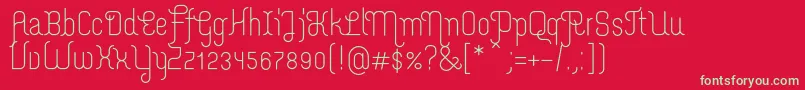 MerijntjeRegular Font – Green Fonts on Red Background