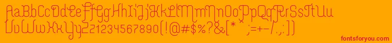 MerijntjeRegular Font – Red Fonts on Orange Background