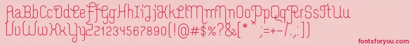 MerijntjeRegular Font – Red Fonts on Pink Background