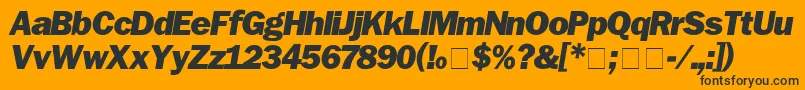 Police FranklinGothicBlackitalic – polices noires sur fond orange