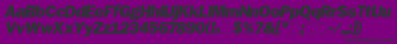 FranklinGothicBlackitalic-Schriftart – Schwarze Schriften auf violettem Hintergrund