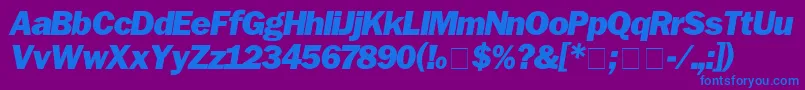 Подробнее о шрифте FranklinGothicBlackitalic Шрифт FranklinGothicBlackitalic – синие шрифты на фиолетовом фоне