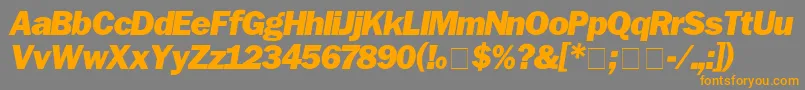 fuente FranklinGothicBlackitalic – Fuentes Naranjas Sobre Fondo Gris