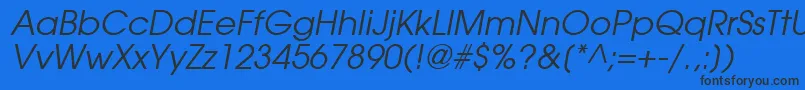 TrendexSsiItalic Font – Black Fonts on Blue Background