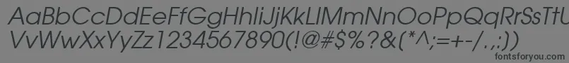 TrendexSsiItalic Font – Black Fonts on Gray Background