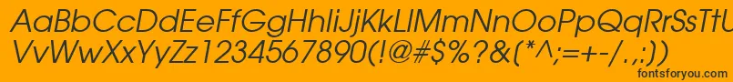 Шрифт TrendexSsiItalic – чёрные шрифты на оранжевом фоне