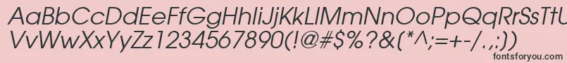 フォントTrendexSsiItalic – ピンクの背景に黒い文字