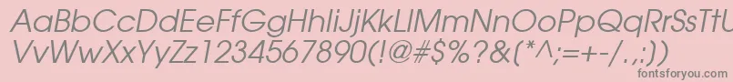 フォントTrendexSsiItalic – ピンクの背景に灰色の文字