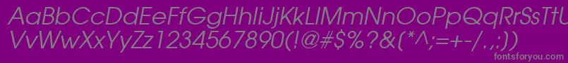 TrendexSsiItalic Font – Gray Fonts on Purple Background