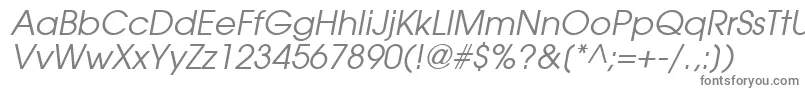 TrendexSsiItalic Font – Gray Fonts on White Background