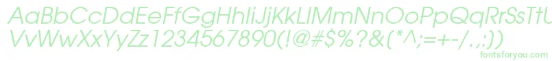 TrendexSsiItalic-Schriftart – Grüne Schriften auf weißem Hintergrund