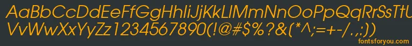Шрифт TrendexSsiItalic – оранжевые шрифты на чёрном фоне