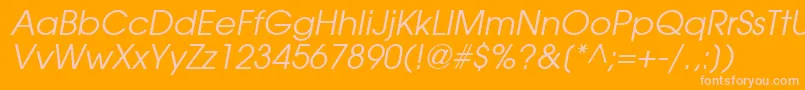 Шрифт TrendexSsiItalic – розовые шрифты на оранжевом фоне