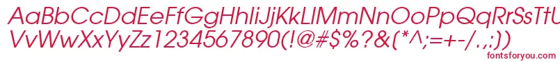 Шрифт TrendexSsiItalic – красные шрифты на белом фоне