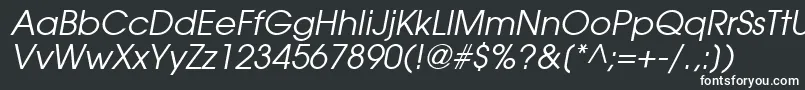 TrendexSsiItalic Font – White Fonts on Black Background