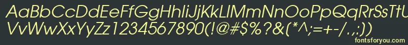 TrendexSsiItalic Font – Yellow Fonts on Black Background