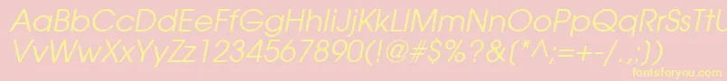 TrendexSsiItalic Font – Yellow Fonts on Pink Background
