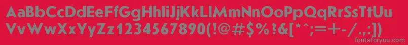 フォントJournalsansBold – 赤い背景に灰色の文字