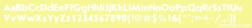 JournalsansBold Font – White Fonts on Yellow Background