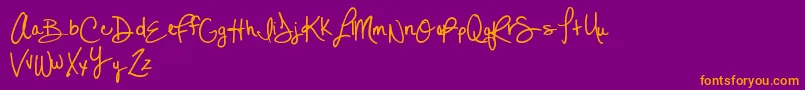 fuente MtfLexi – Fuentes Naranjas Sobre Fondo Morado