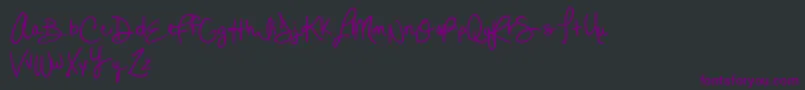 Шрифт MtfLexi – фиолетовые шрифты на чёрном фоне