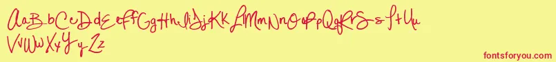 MtfLexi Font – Red Fonts on Yellow Background