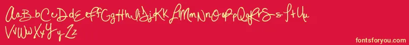 MtfLexi Font – Yellow Fonts on Red Background