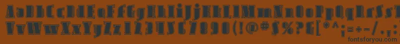 AvondaleInline Font – Black Fonts on Brown Background