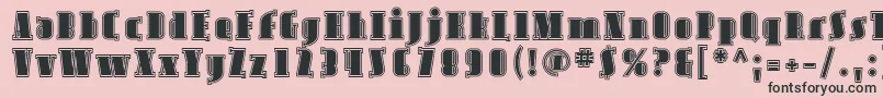 AvondaleInline Font – Black Fonts on Pink Background