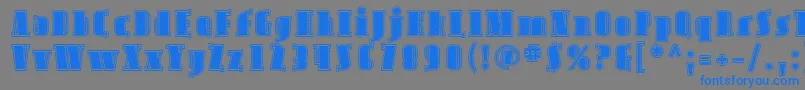 AvondaleInline-Schriftart – Blaue Schriften auf grauem Hintergrund