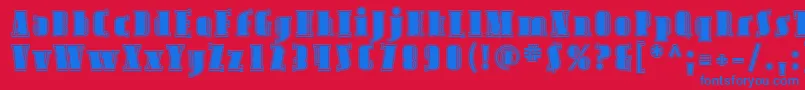 Шрифт AvondaleInline – синие шрифты на красном фоне