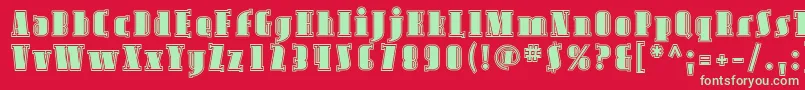 AvondaleInline Font – Green Fonts on Red Background