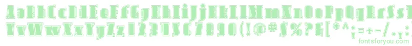AvondaleInline Font – Green Fonts on White Background