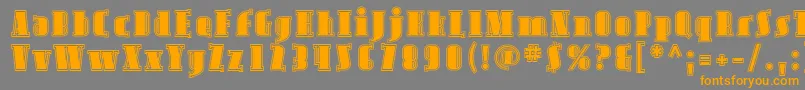 AvondaleInline Font – Orange Fonts on Gray Background