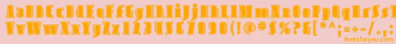 AvondaleInline Font – Orange Fonts on Pink Background