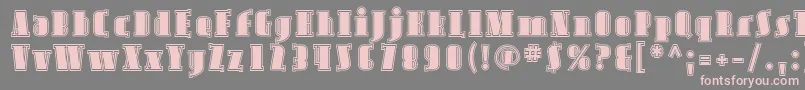 フォントAvondaleInline – 灰色の背景にピンクのフォント