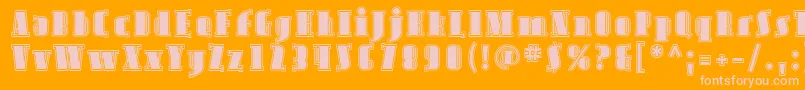 AvondaleInline Font – Pink Fonts on Orange Background