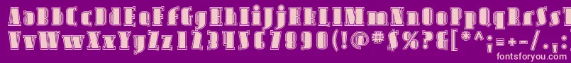 AvondaleInline Font – Pink Fonts on Purple Background